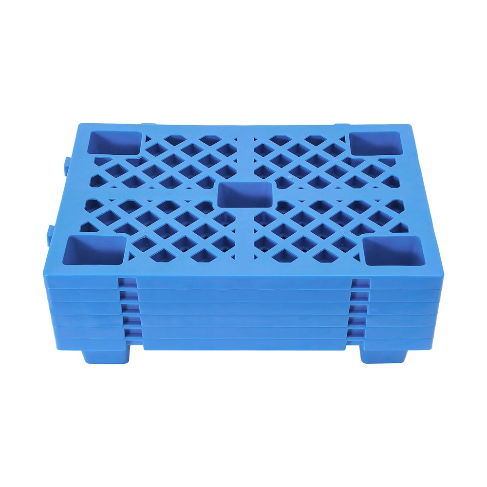 6 Pcs Interlocking Storage Plastic Pallets Rectangular Pallets 100kg/220.46lbs