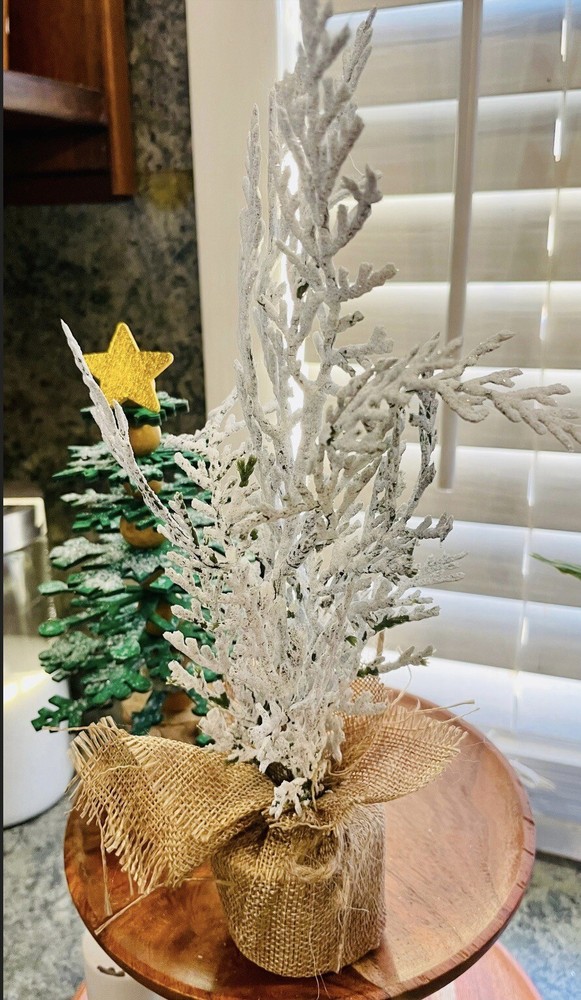 Mini Frosty Cedar Tree, 10”