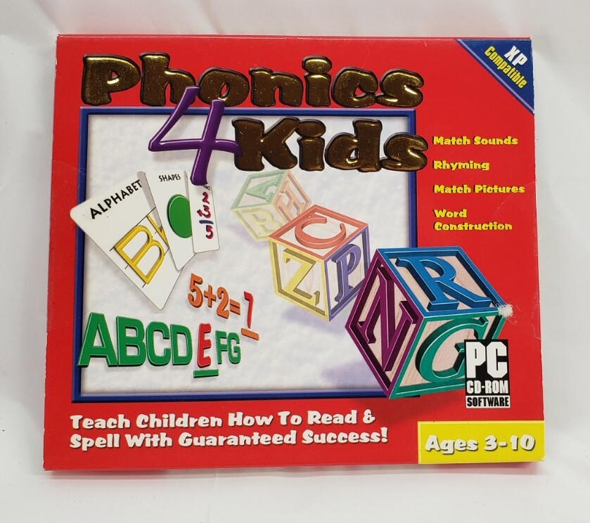 Phonics 4 For Kids Children Cosmic PC Software Windows 98/2000/XP CD-ROM