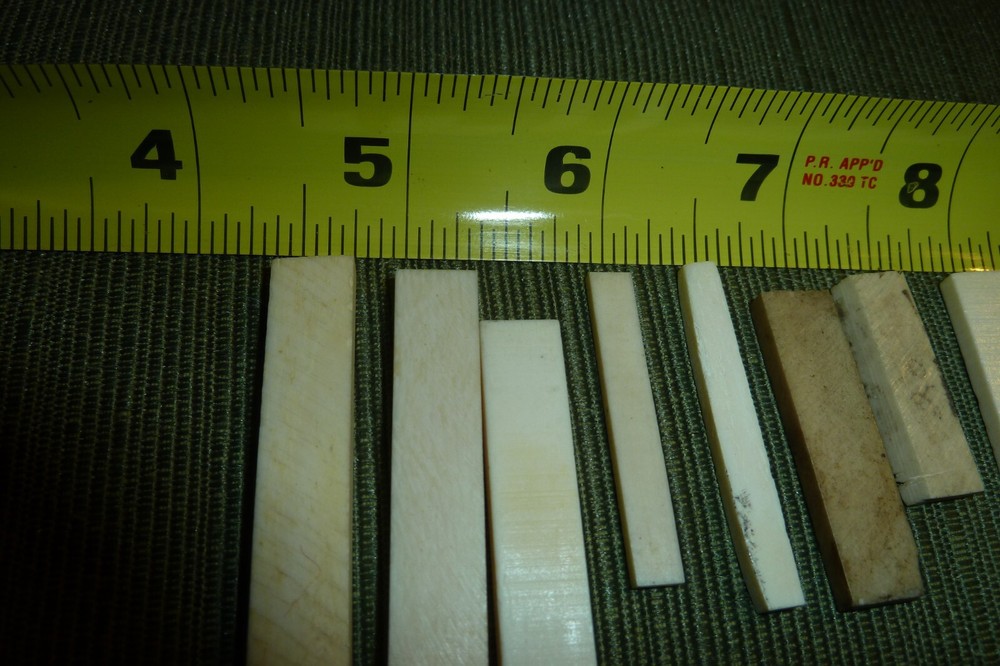 Assorted Older Used Vintage Guitar Bone Nut Blanks - Item TE