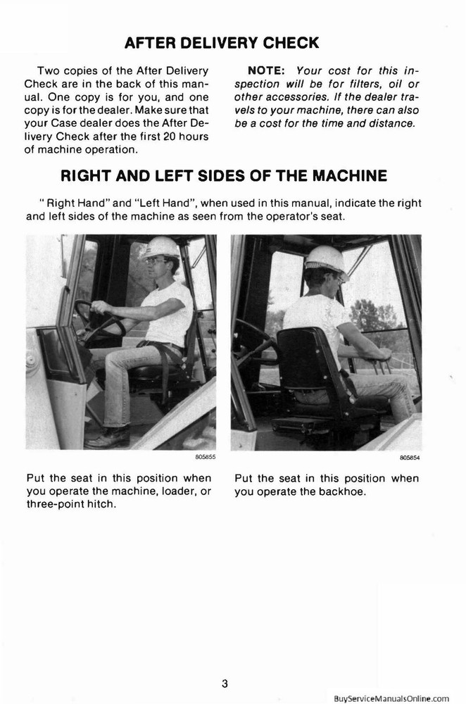 580E Loader Backhoe Operators Manual Fits Case Super E Construction King 9-8893