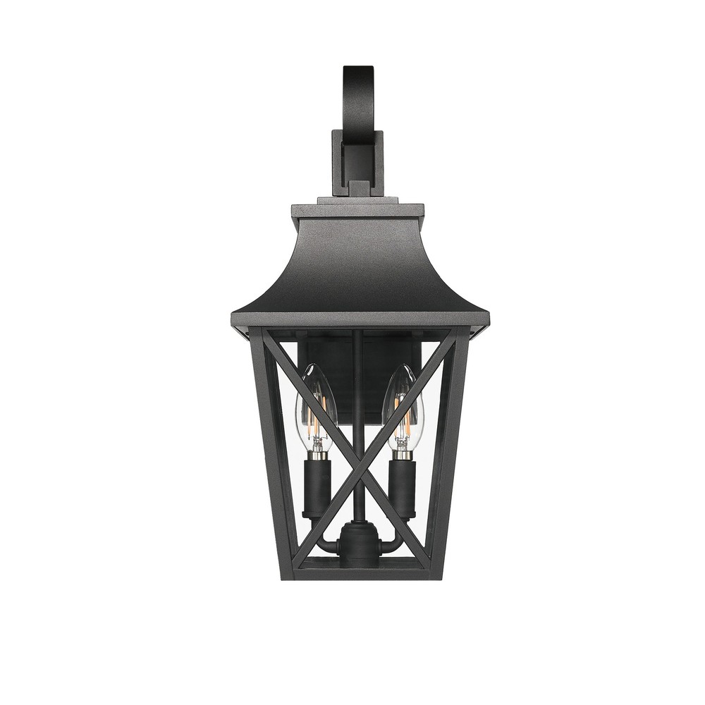 Outdoor Wall Lantern with 2-Light, Modern Waterproof Farmhouse Sconce (1 Pack)