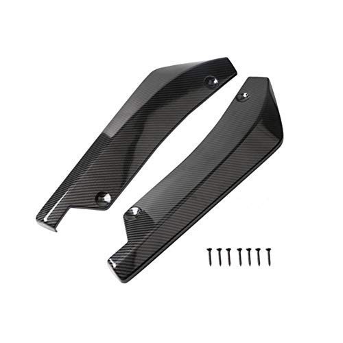 2Pcs Car Universal Rear Bumper Lip Diffuser Splitter Canard Carbon Fiber