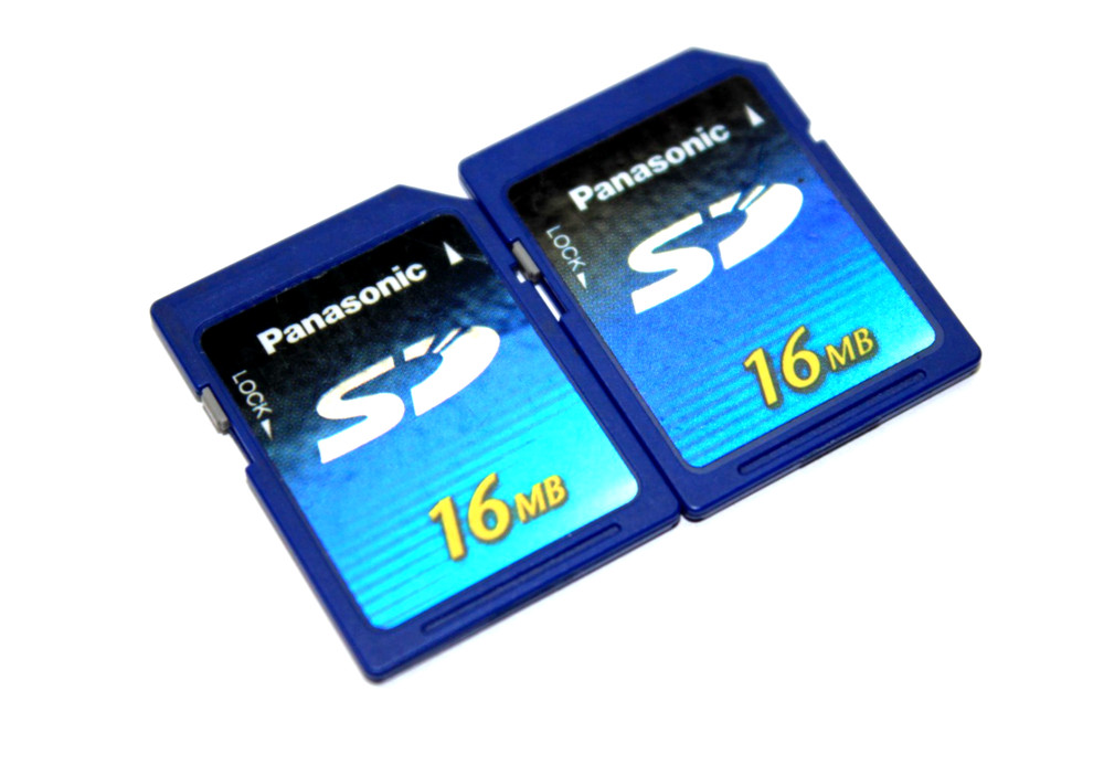 Set of 2 Panasonic 16MB SD Memory Card