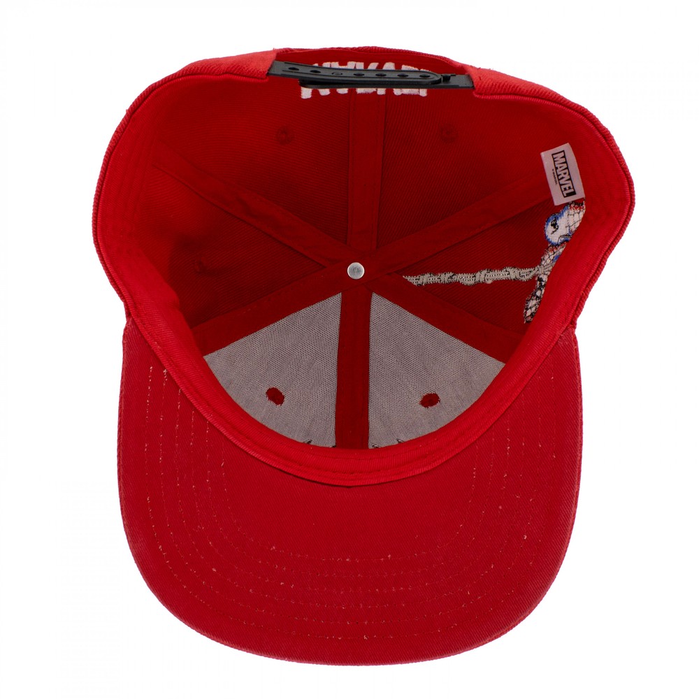 Spider-Man Web Swinging Snapback Hat Red