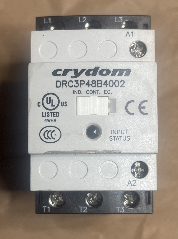 Crydom DRC3P48B4002 3-Phase Solid State Motor Controller 7.6A 480VAC, Open Box