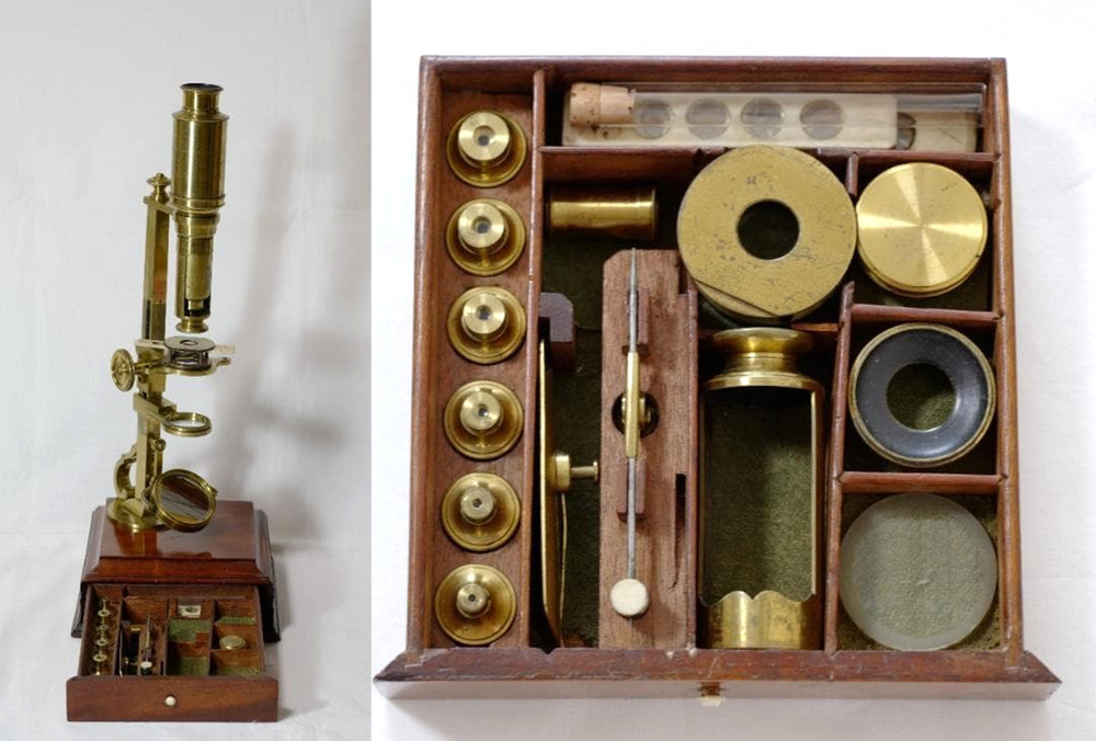 Antique Microscope No.32 John Richardson Cuff-Type Microscope c.1804–1809
