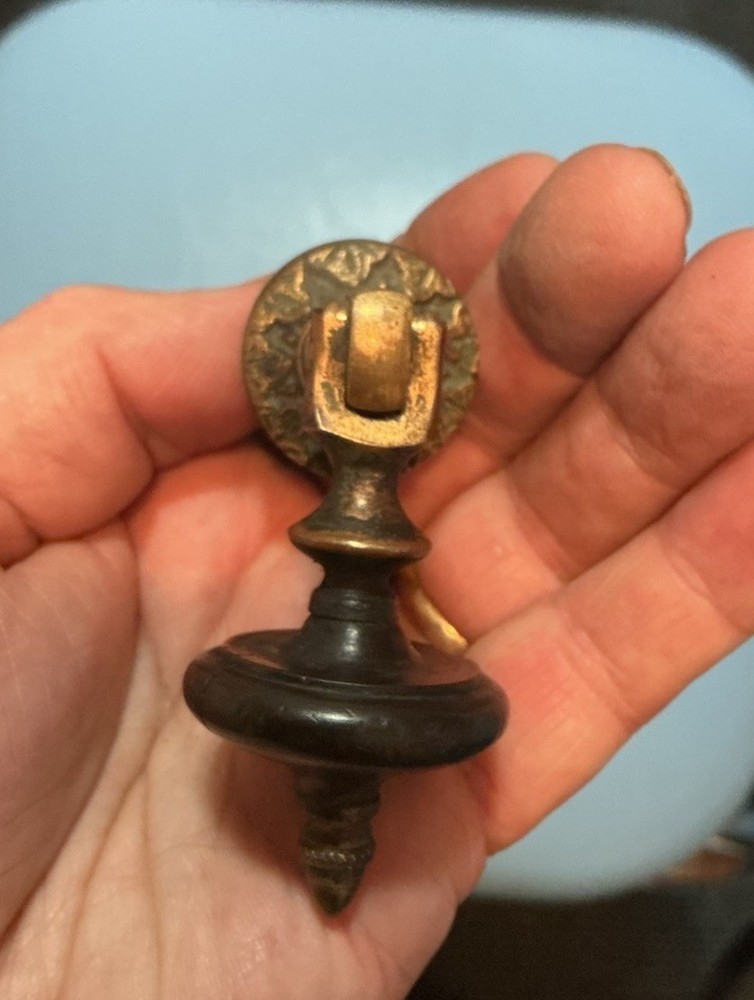 RARE ANTIQUE TEARDROP BLACK EBONIZED VICTORIAN PULL PRICED PER PULL BEAUTIFUL!