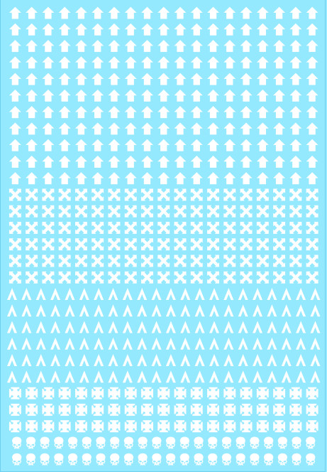 White Battlefield Squad Roles Knee Pad Size Custom Transfer Sheet A6