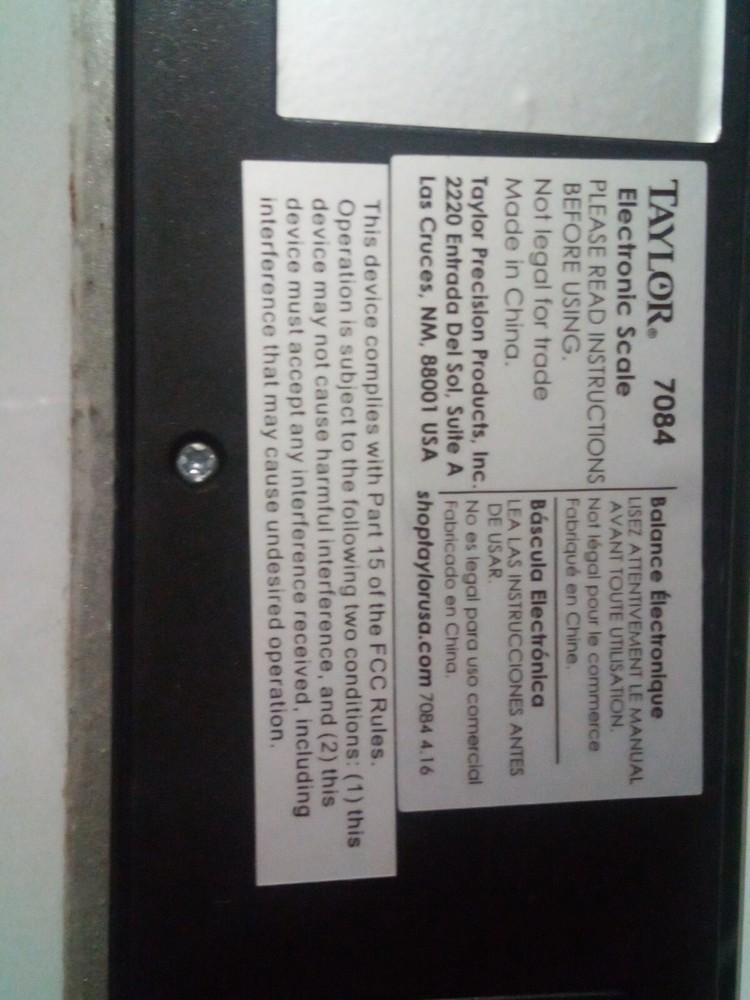 Taylor 70844191M Talking Digital Scale 440 lbs Capacity