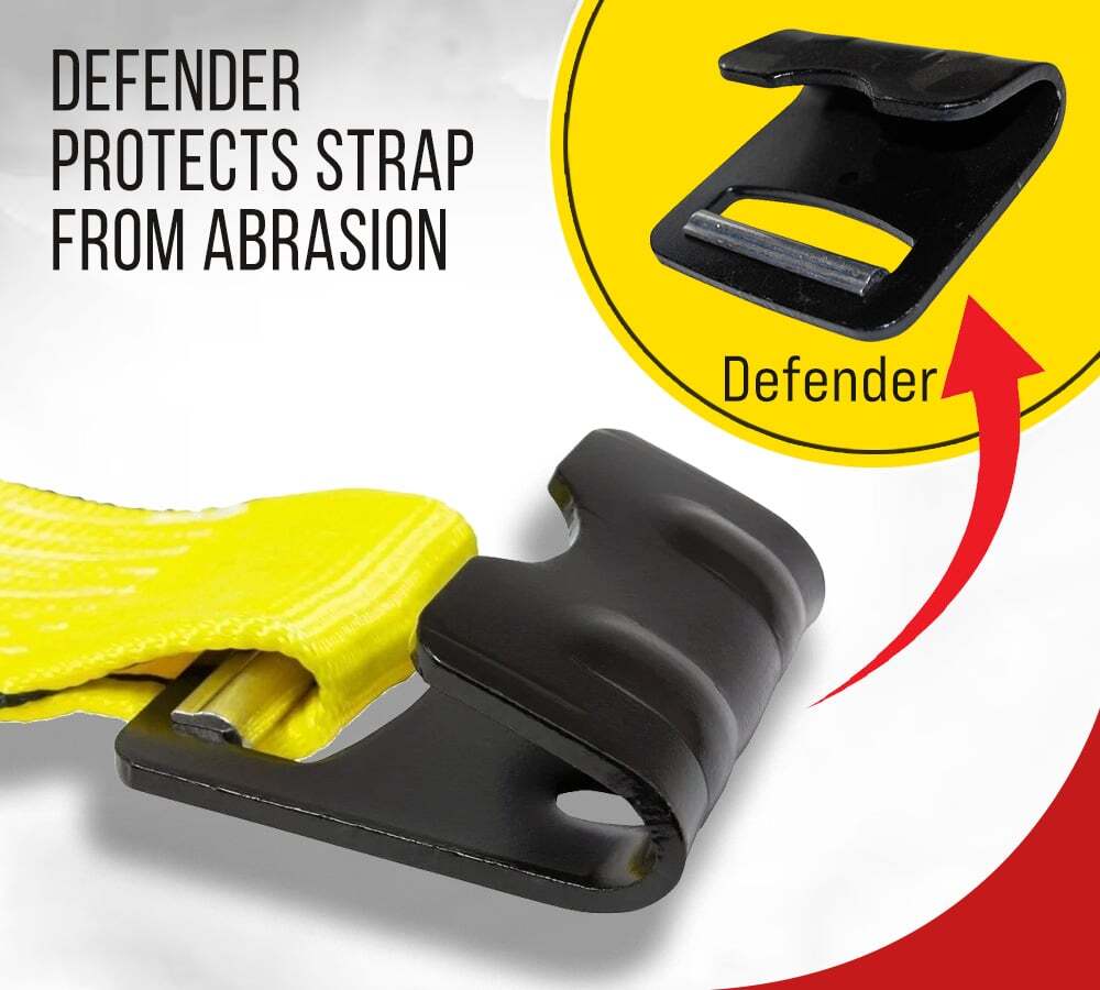 (4 Pack) 4 in. x 27 ft. Winch Strap with Flat Hook