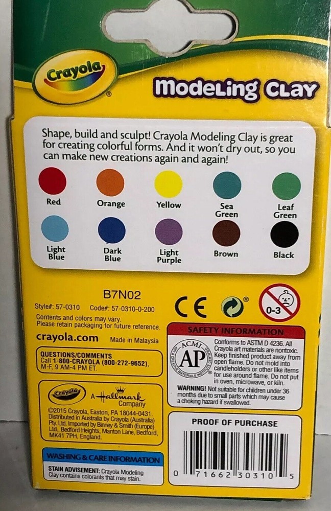 Crayola Modeling Clay (10 Stick Pack) 3 oz.