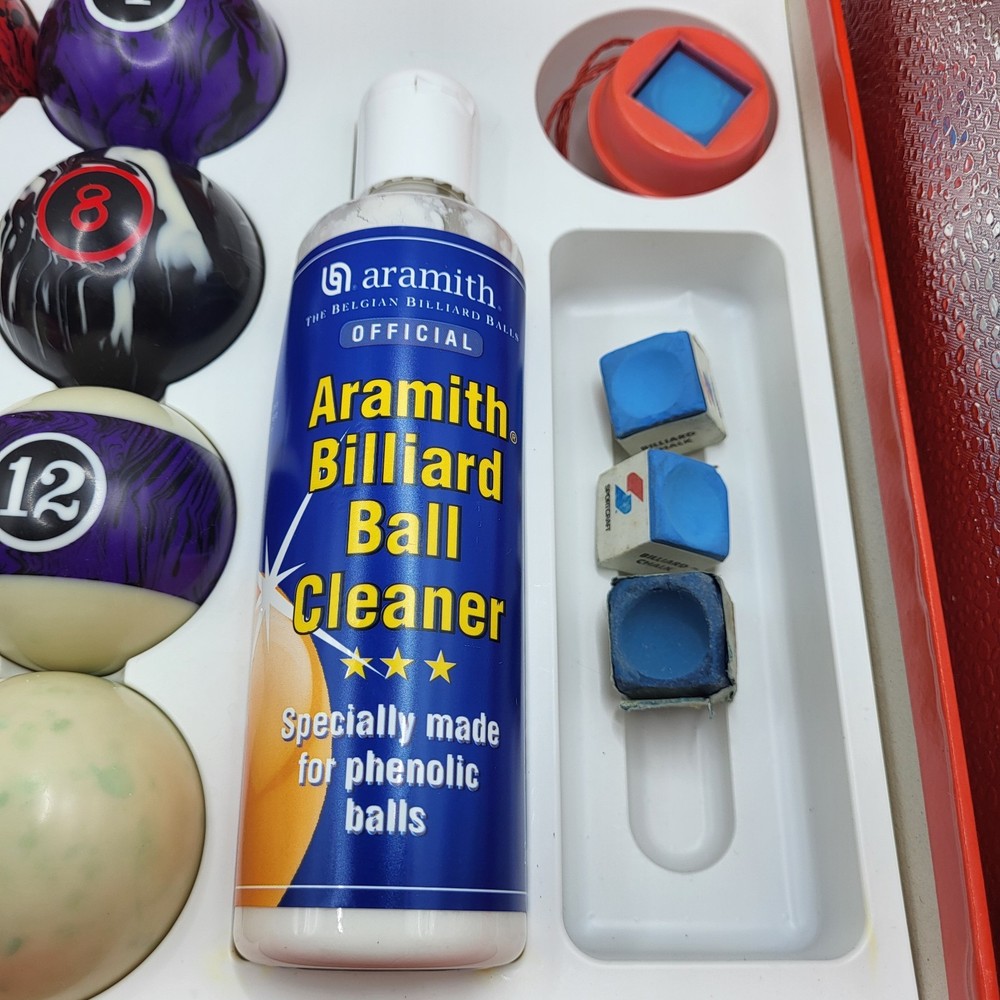 Complete Pool Ball Set 2-1/4” Marblized Design with Accessories