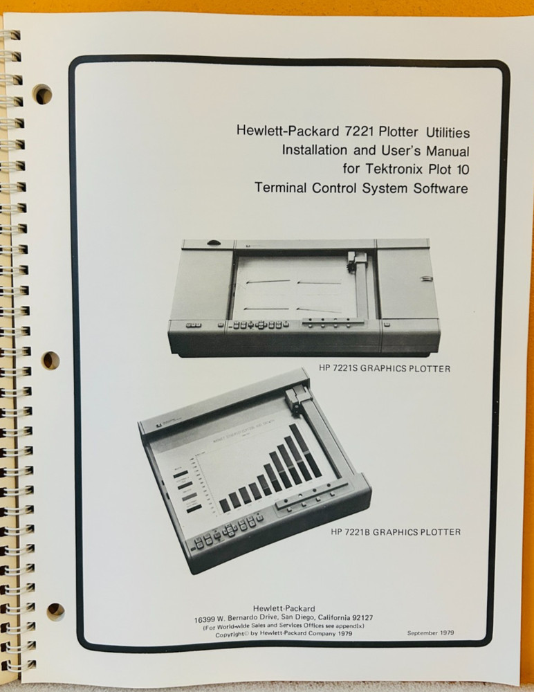 HP 07221-90018 Model 7221 Plotter Utilities Installation & User's Manual.