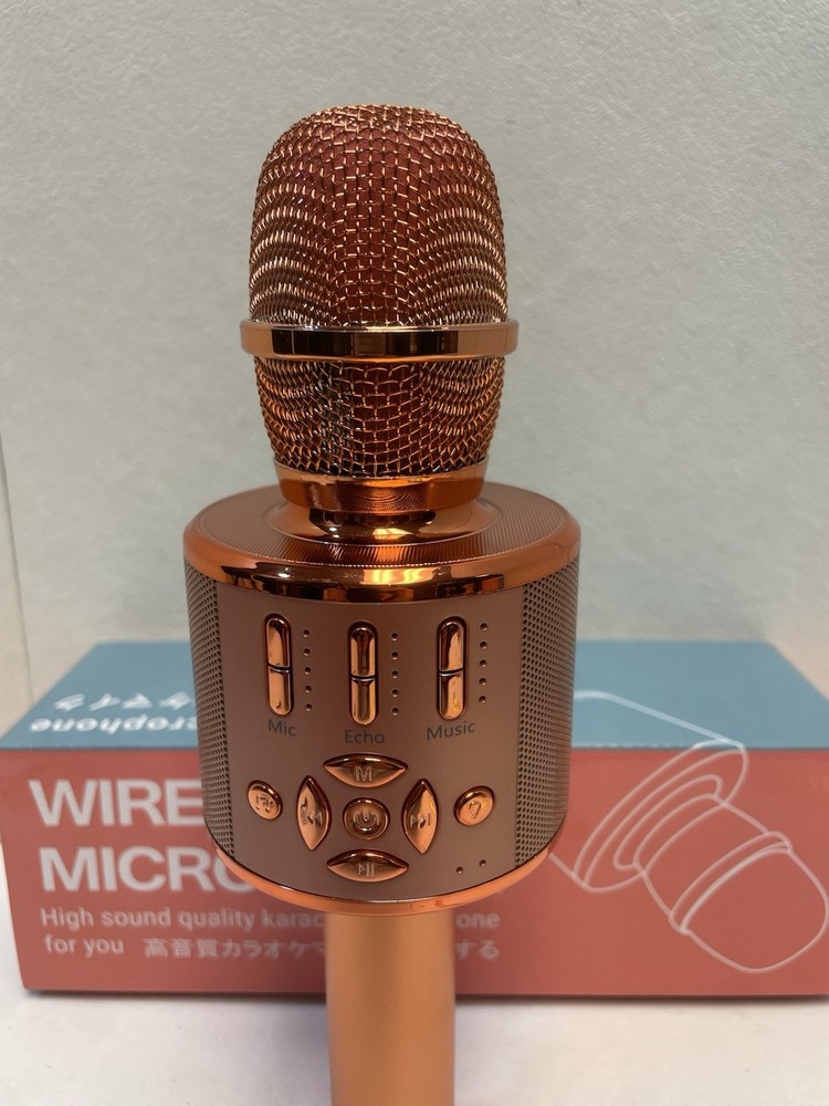 Karaoke Microphone Wireless Red Handheld Speaker