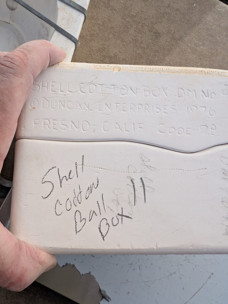 Shell Cotton Ball Box Vintage Slip Casting Ceramic Mold