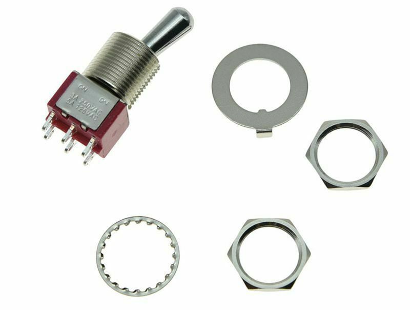 15/32" Guitar/AMP DPDT 2 Way ON/ON Toggle Switch Sealed Fat Bat Toggle Switch