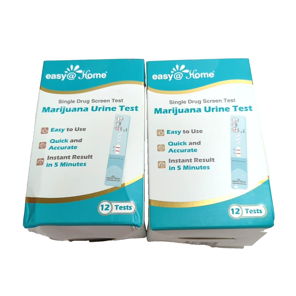 (2) Easy@Home Single Marijuana (THC) Drug Screen Test - 24 Ct - EXP 3/26