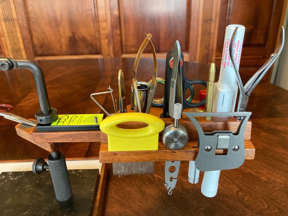 WADE'S FLY-TYING THREAD BOBBIN ORGANIZER TOOL CADDY & QUICK DRAW KIT COMBO