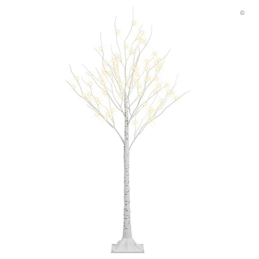 Tall Lighted Birch Tree, Medium