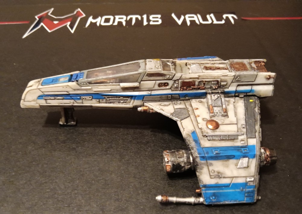 Custom Painted Star Wars Micro Galaxy Squadron Lt. Callahan’s E-wing, #0121