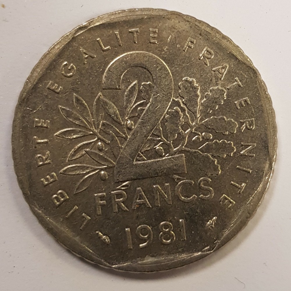 1981 2 Francs French Coin