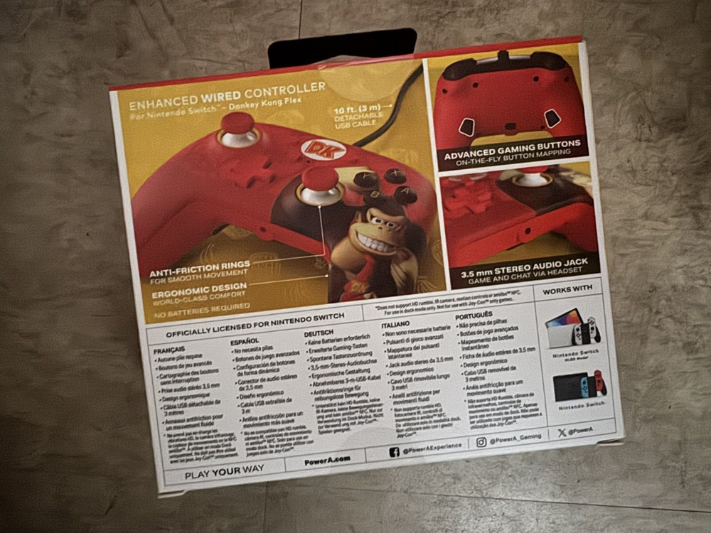 PowerA Xbox Enhanced Wired Controller - Nintendo Switch - DONKEY KONG FLEX - NEW
