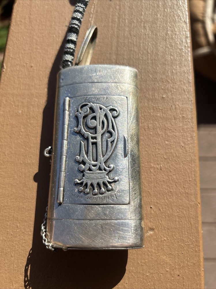 Antique German Silver Cigarette Vesta Case, Custom Made