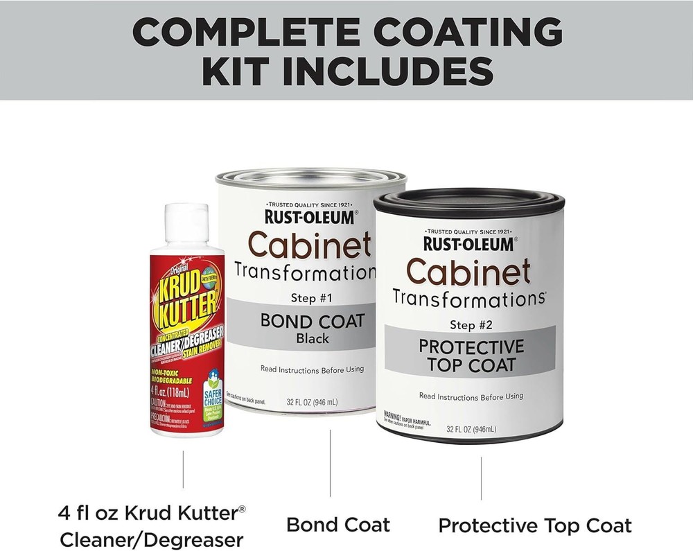 Rust-Oleum Cabinet Transformations Kit, Black, Satin - 392913