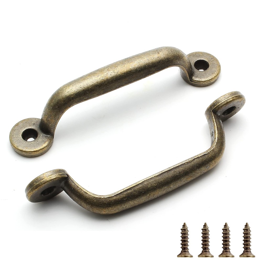Bivethoi 10pcs Zinc Alloy Refined Vintage Pull Handle, Gate Pulls Antique Cup...