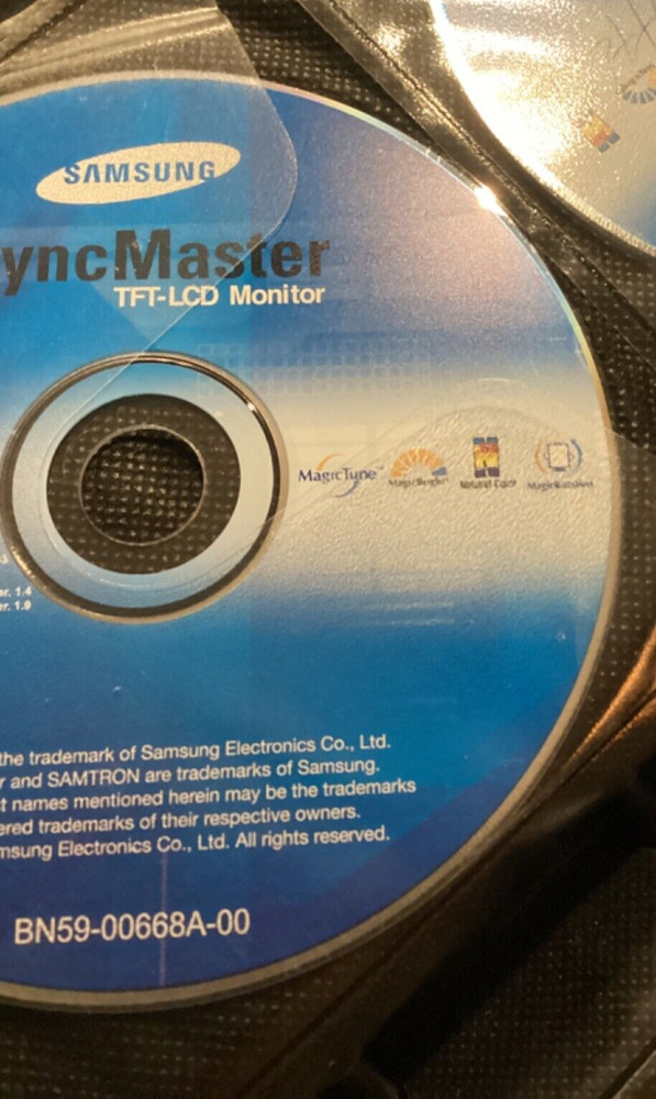 Samsung SyncMaster Driver Software CD Disk Only For TFT-LCD Monitor 2007