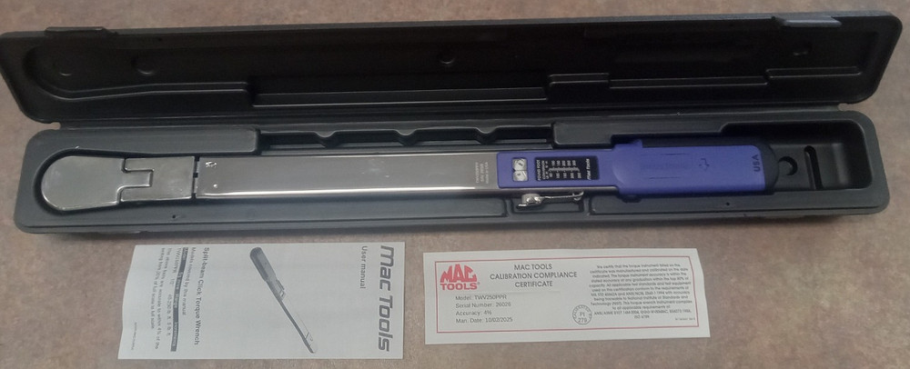 Mac Tools Split-Beam Click Torque Wrench TWV250PPR