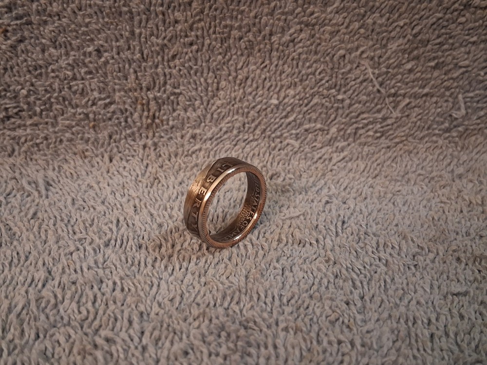1994 Washington Quarters, coin ring, size 7