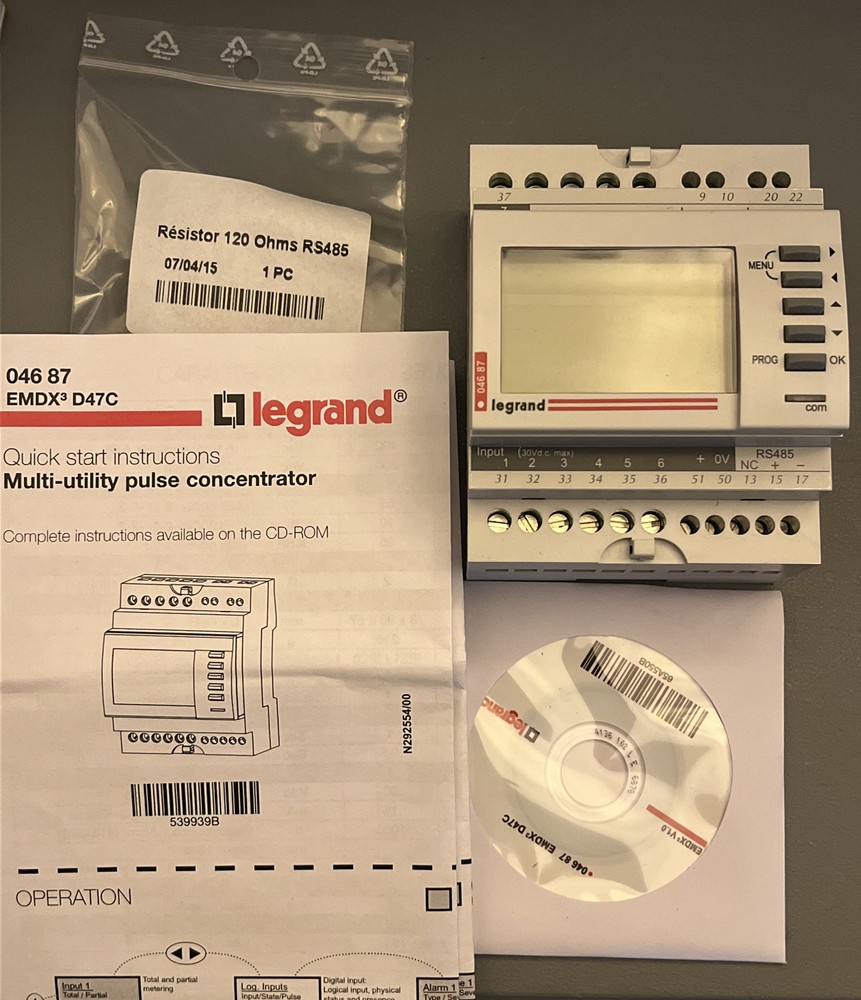 Legrand EMDX3 MULTI-FUNCTION MEASURING UNIT EMDX3 D47C RS485  04687