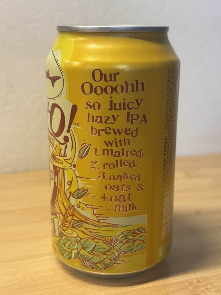 Dogfish Head Hazy-O Hazy IPA - Empty Beer Can Bottom Opened
