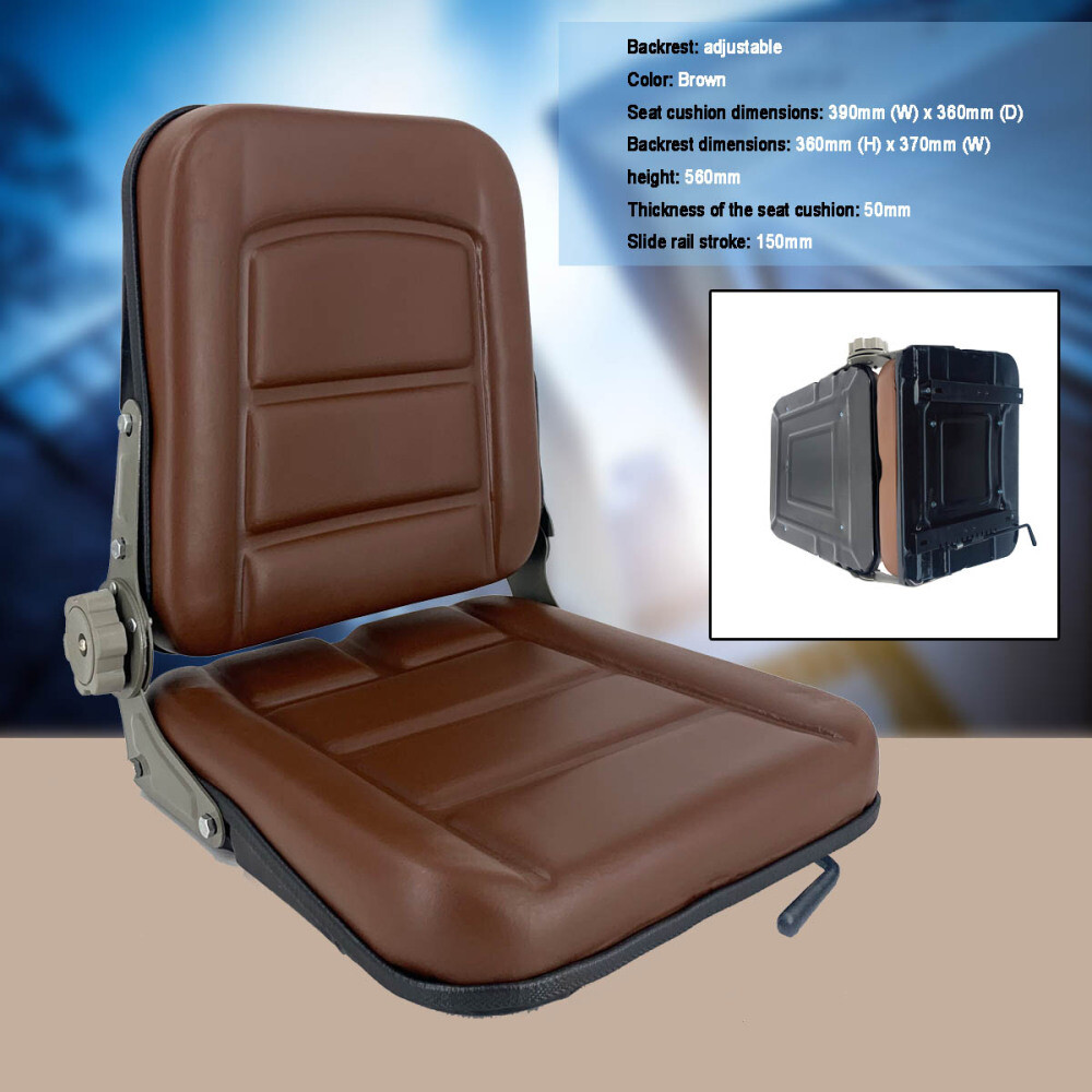 Universal Waterproof Seat Tractor Adjustable Dumper Forklift Mower Digger Brown