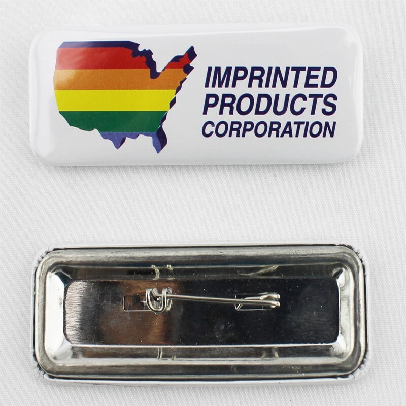 Rectangular 25*70mm Pin Back Button Parts Professional Button Maker Badge maker