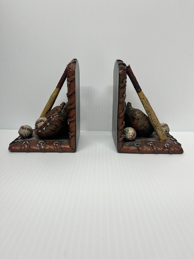 Vintage Handcrafted Resin Baseball Bookend