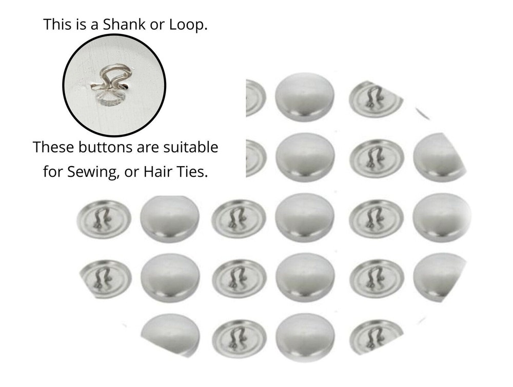 100 x 15mm Shankbacks - with Button Making Tool