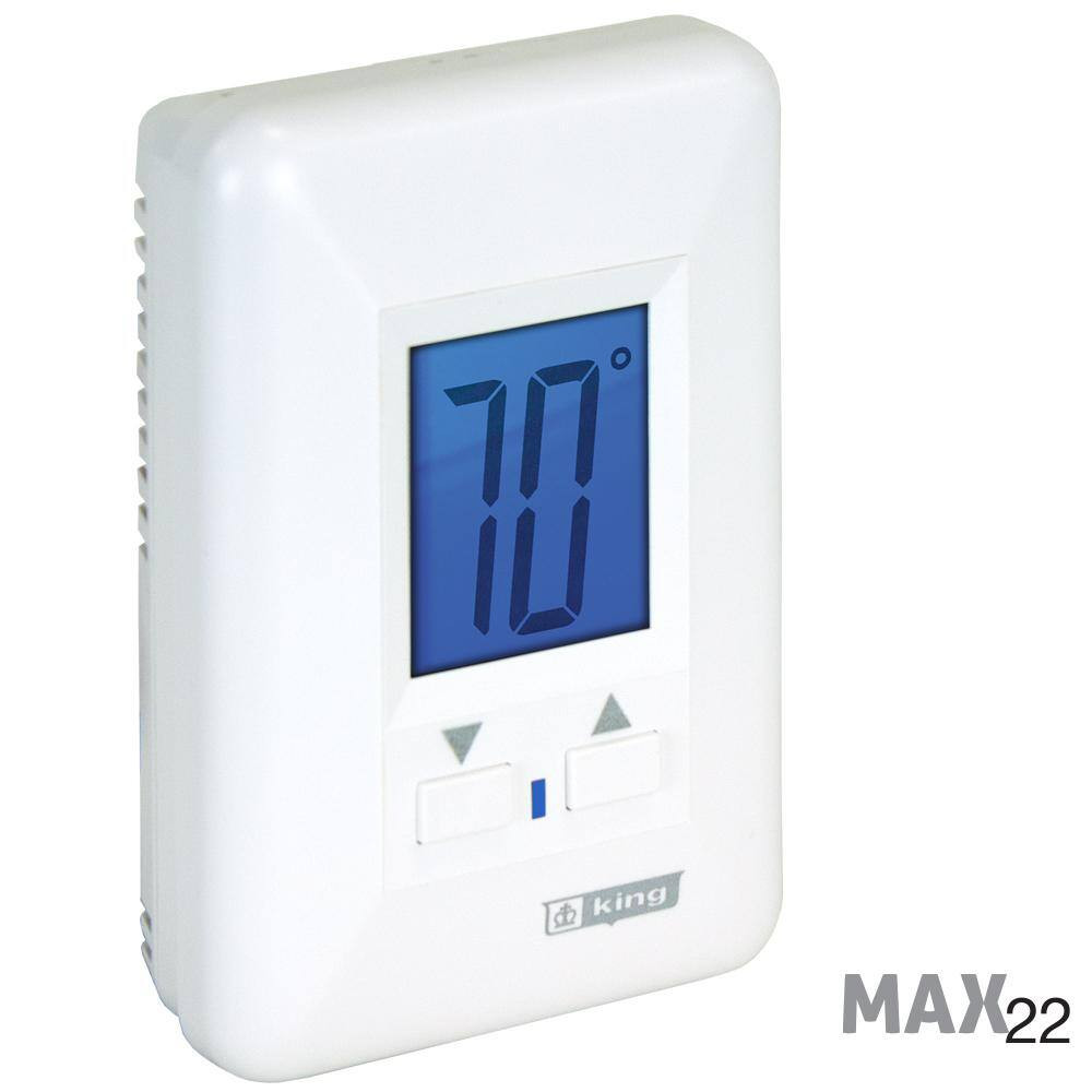 Electronic Line Voltage Single Pole Thermostat Non Programmable 208/240-Volt 22