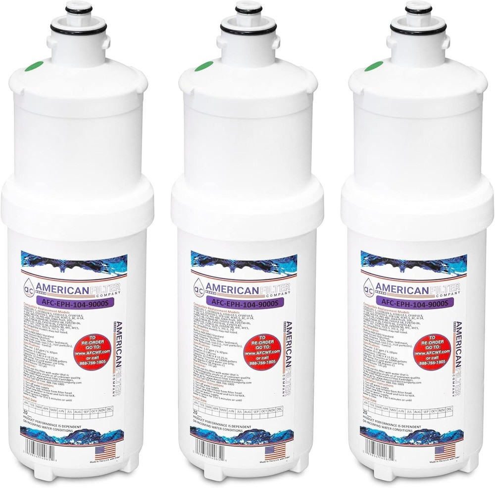 American Filter AFC-EPH-104-9000S Water Filters 3-Pack