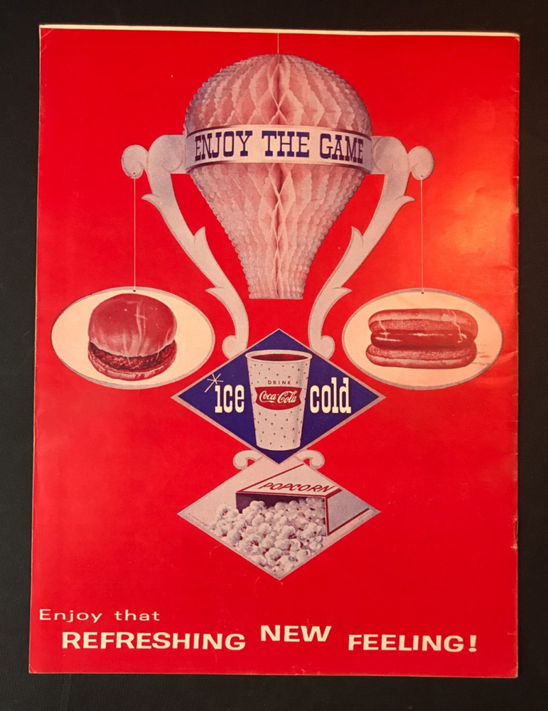 1962 Washington Senators Official Program & Score Card MLB Baseball Game NICE!