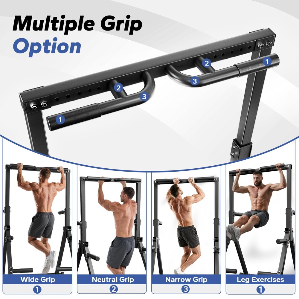 Foldable Pull Up Bar Free Standing, Strength Training Pull-up Bars Adjustable...