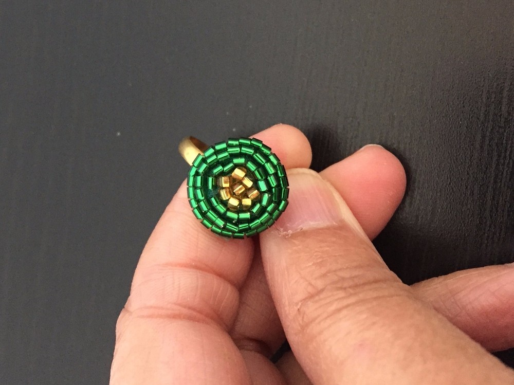 Glass Beads Ring Nepal