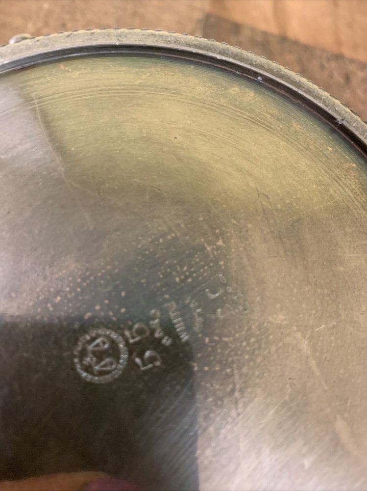 hard white metal silver plated bowl