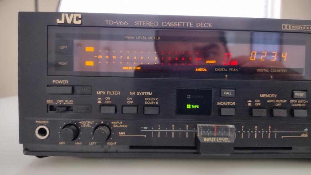 JVC TD-V66 3-Head Cassette Deck - Mechanically Functional - Audio Needs Service