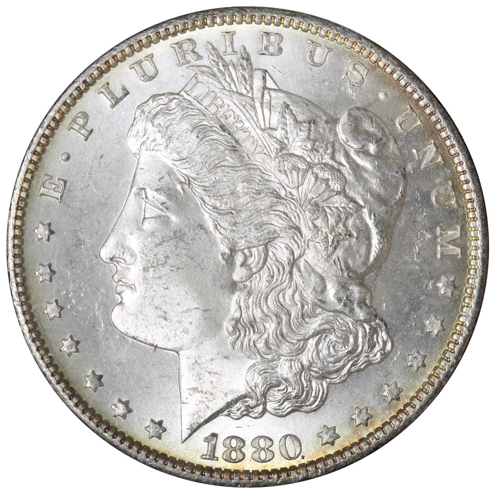 1880-S Morgan Silver Dollar GEM BU E719 WHC