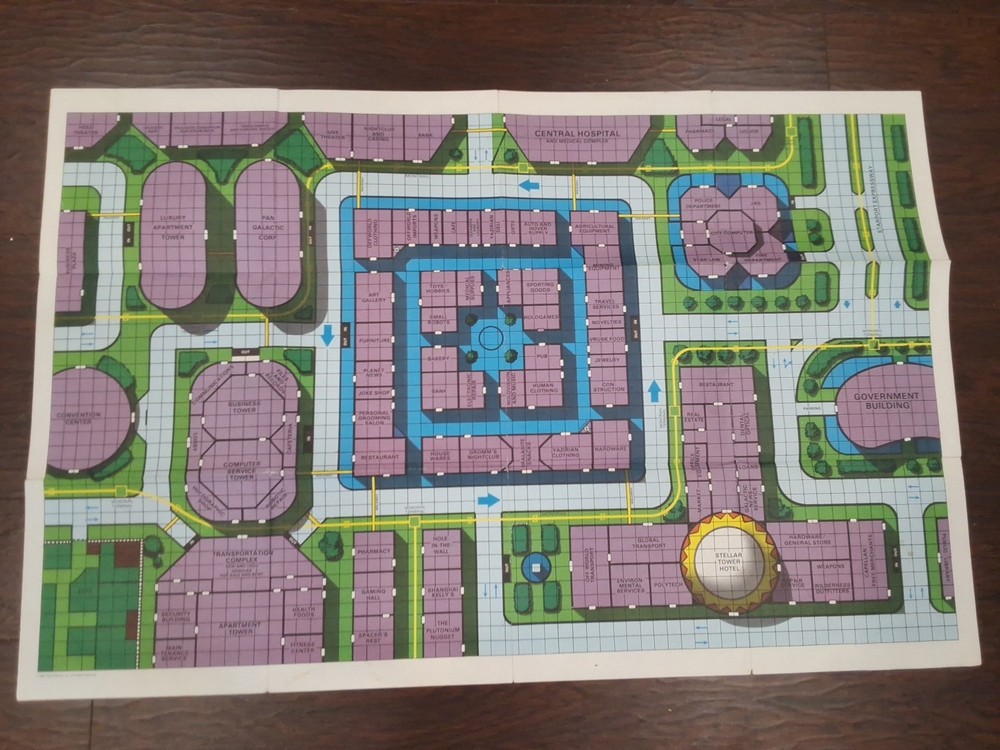 TSR Star Frontiers Alpha Dawn - Poster Map Only!