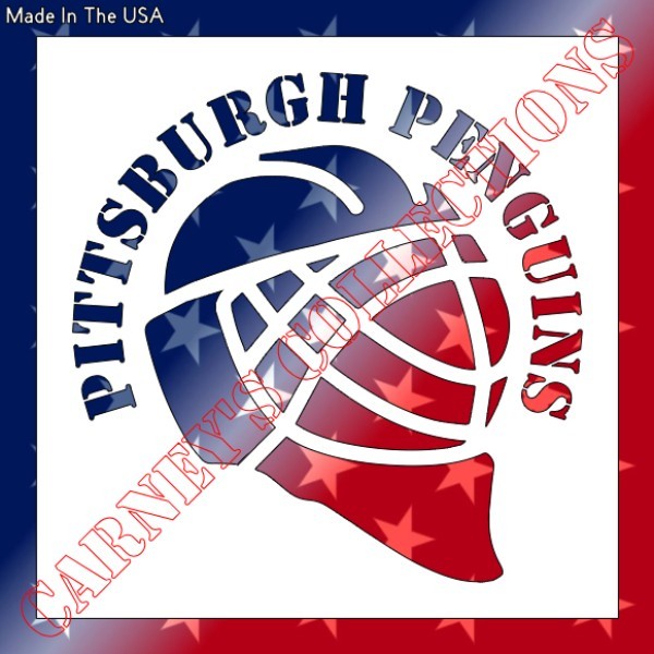 4"x4" Plastic Stencil - Hockey Penguins (SC976)