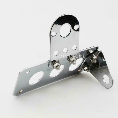 Universal Chrome Motorcycle Side Mount License Plate Bracket Tail Light Holder